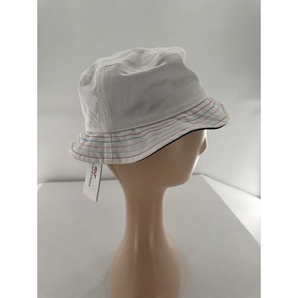 Vineyard Vines Girls Reversible Bucket Hat Deep Bay One Size Rainbow Stitching‌ - Picture 8 of 9